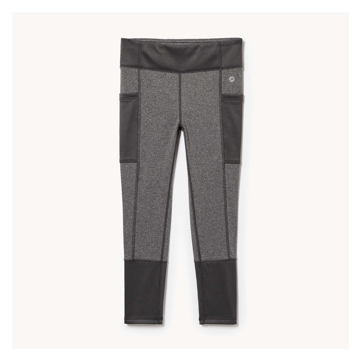 Kid Girls Active Legging in Dark Grey Mix from Joe Fresh